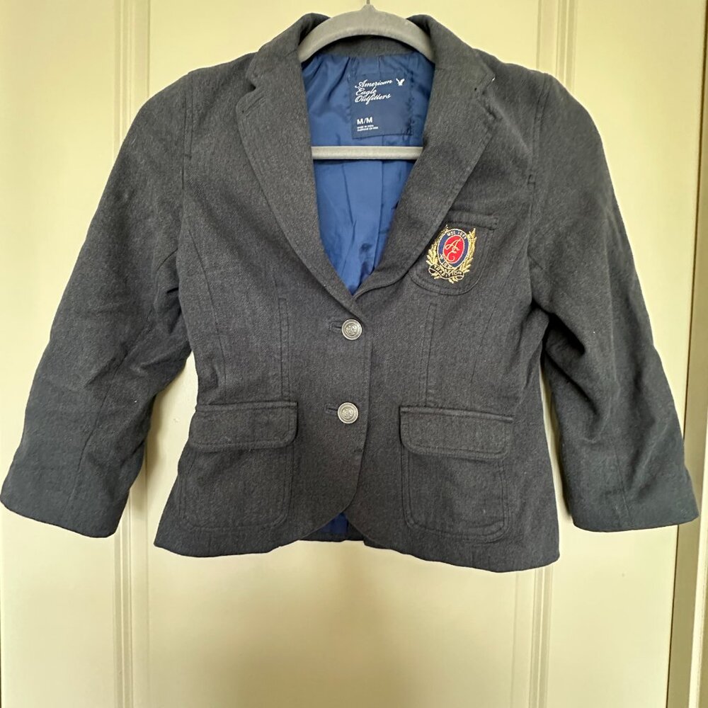 American Eagle Outfitters Blazer, M, Female, Grey